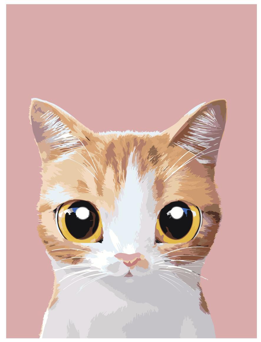 Картина по номерам Милый котенок 30 x 40 | A563 | SLAVINA