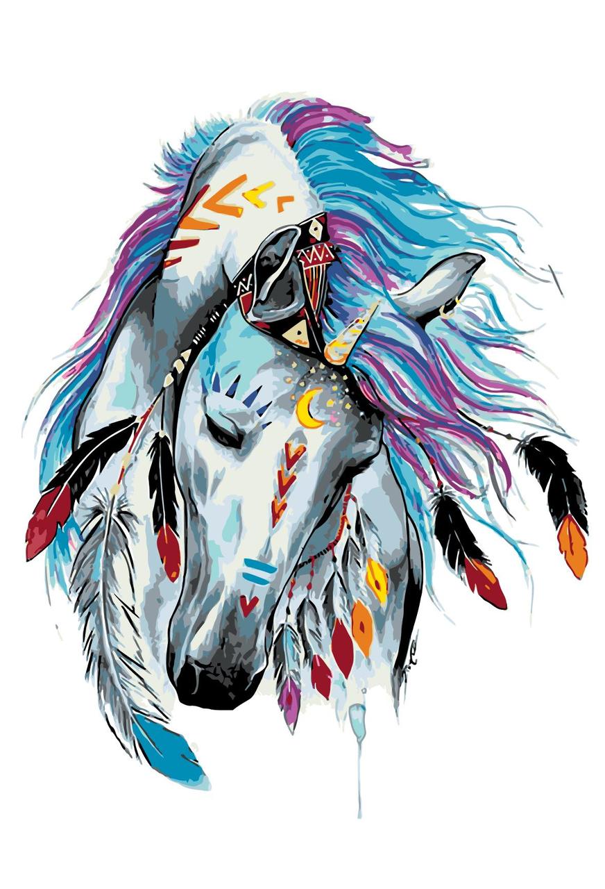 Картина по номерам Индейский конь 40 x 60 | PA124 | SLAVINA - фото 1 - id-p206626468
