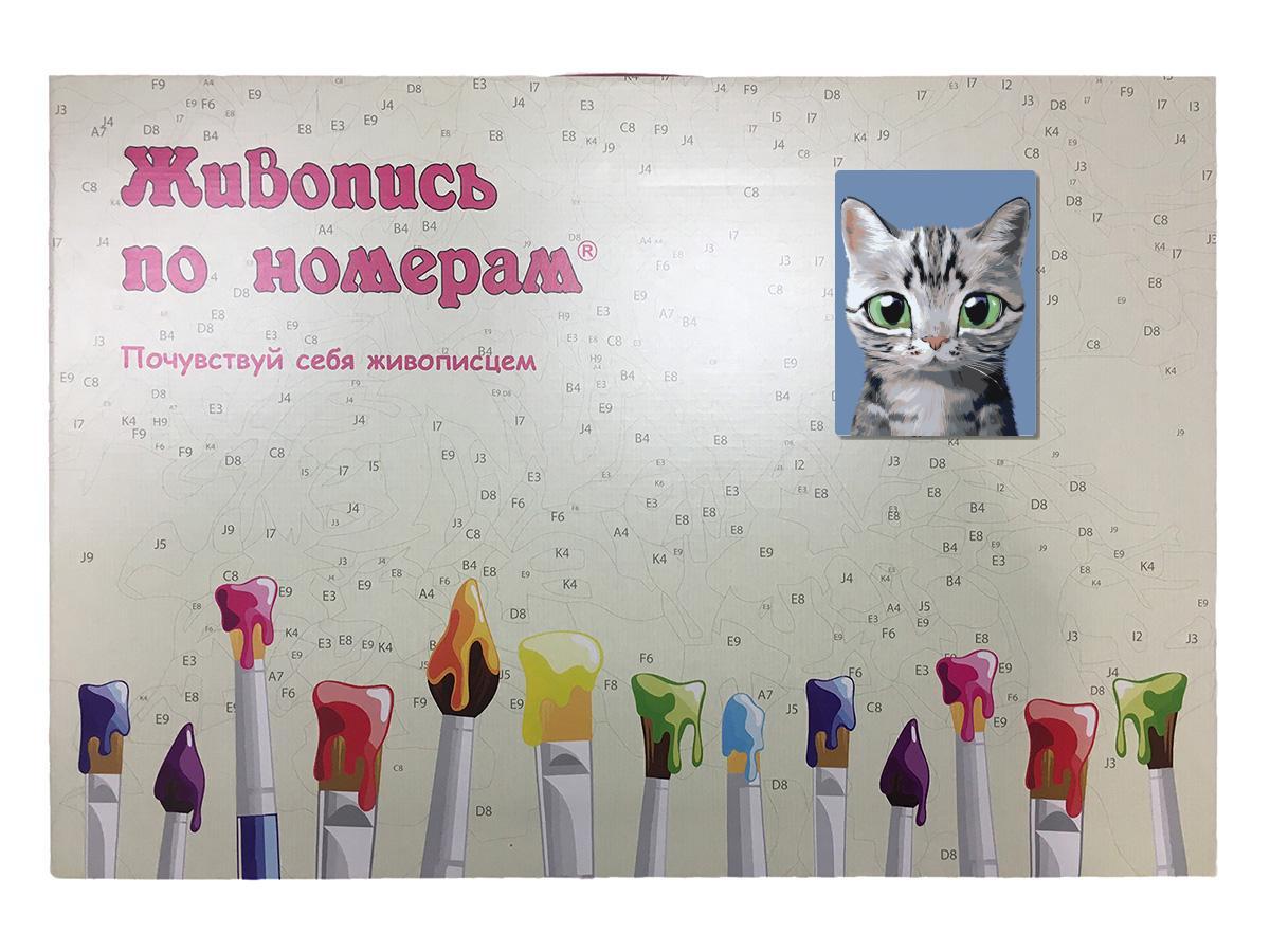 Раскраска по номерам Милый котенок 30 x 40 | A579 | SLAVINA - фото 3 - id-p206627508