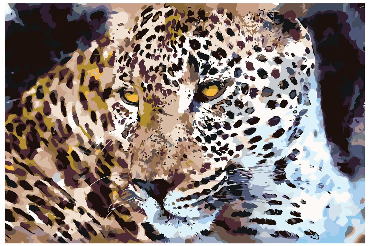 Рисование по номерам Леопард 40 x 60 | A432 | SLAVINA