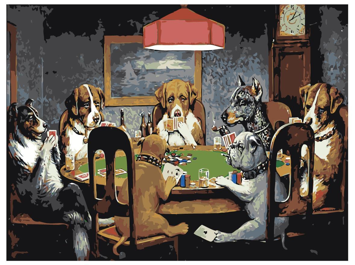 Картина по номерам Собаки, играющие в покер 30 x 40 | ZAI040819-3-2 | SLAVINA