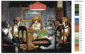 Картина по номерам Собаки, играющие в покер 30 x 40 | ZAI040819-3-2 | SLAVINA, фото 2