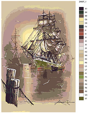 Рисование по номерам Флот 40 x 60 | Z4697-1 | SLAVINA, фото 2