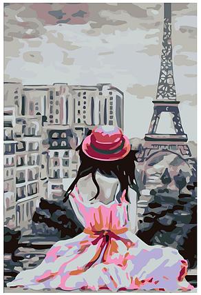 Картина по номерам Девушка в Париже  40 x 60 | KTMK-270299 | SLAVINA, фото 2