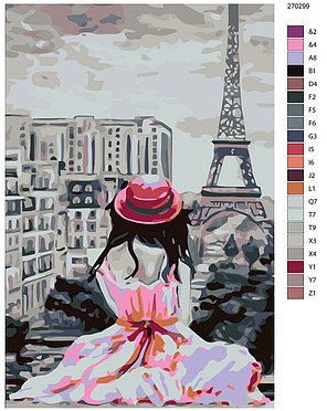 Картина по номерам Девушка в Париже  40 x 60 | KTMK-270299 | SLAVINA, фото 2