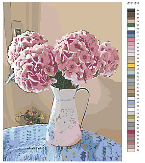 Картина по номерам Розовые гортензии 30 x 40 | Z-Z1011513 | SLAVINA, фото 2
