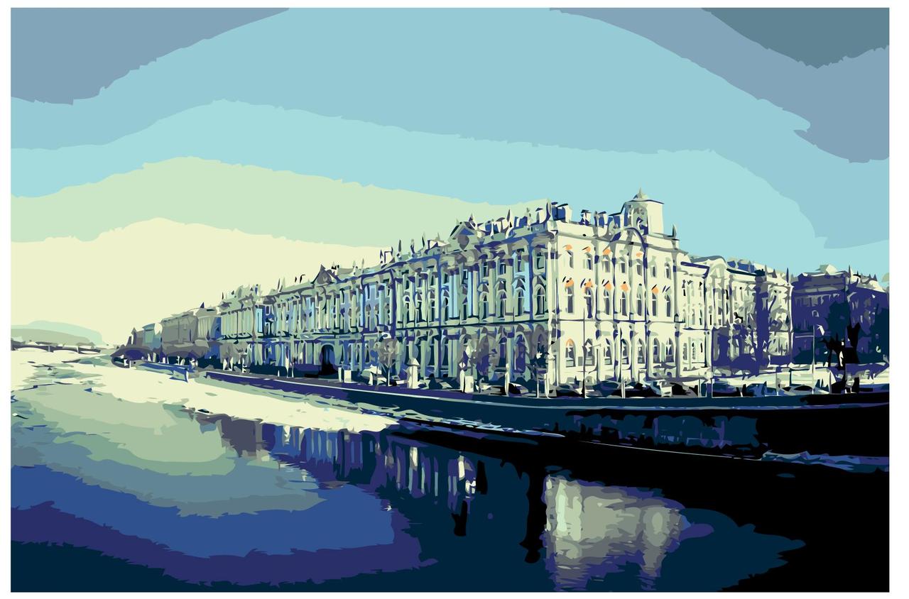 Картина по номерам Эрмитаж Санкт-Петербург 40 x 60 | KSRV-SITY1 | SLAVINA