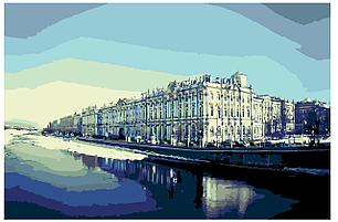 Картина по номерам Эрмитаж Санкт-Петербург 40 x 60 | KSRV-SITY1 | SLAVINA, фото 2
