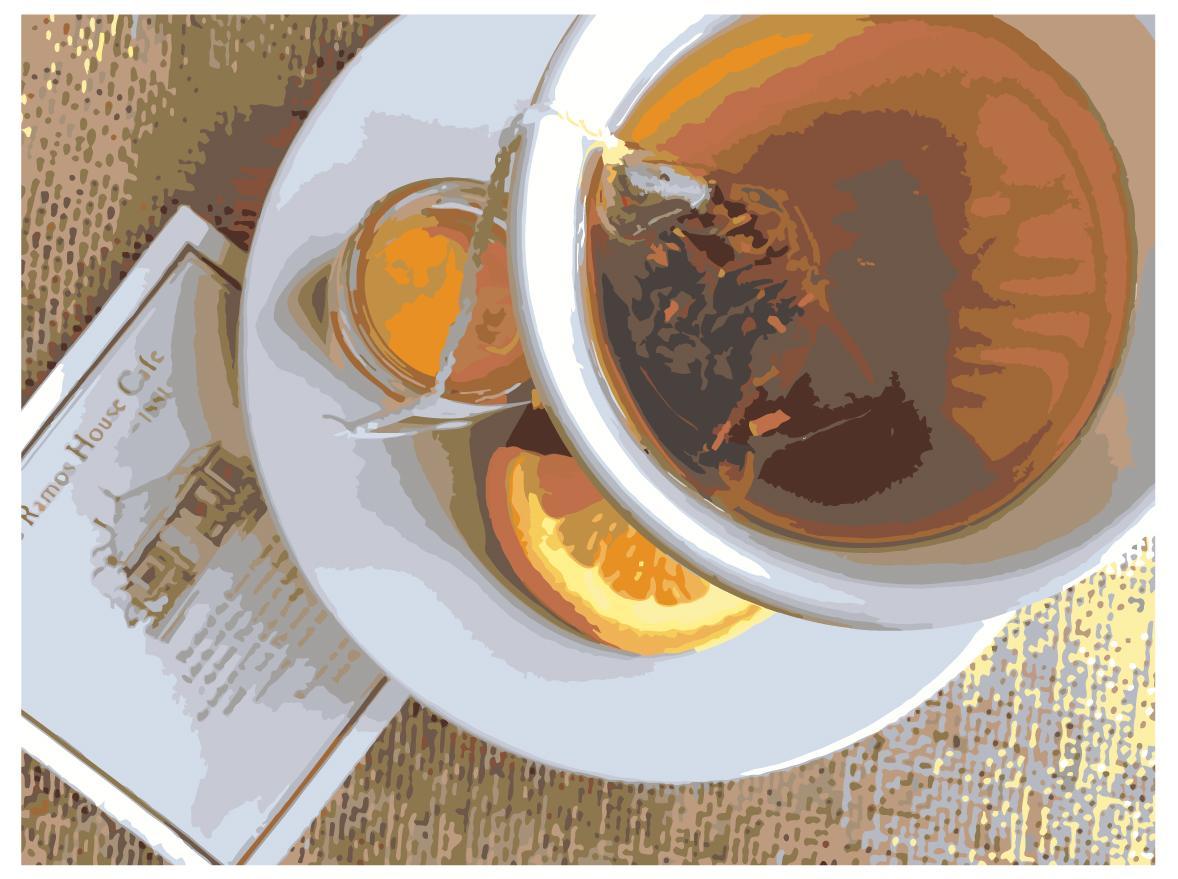Раскраска по номерам Чашка чая с лимоном 30 x 40 | ets487-3-3040 | SLAVINA - фото 1 - id-p206627565