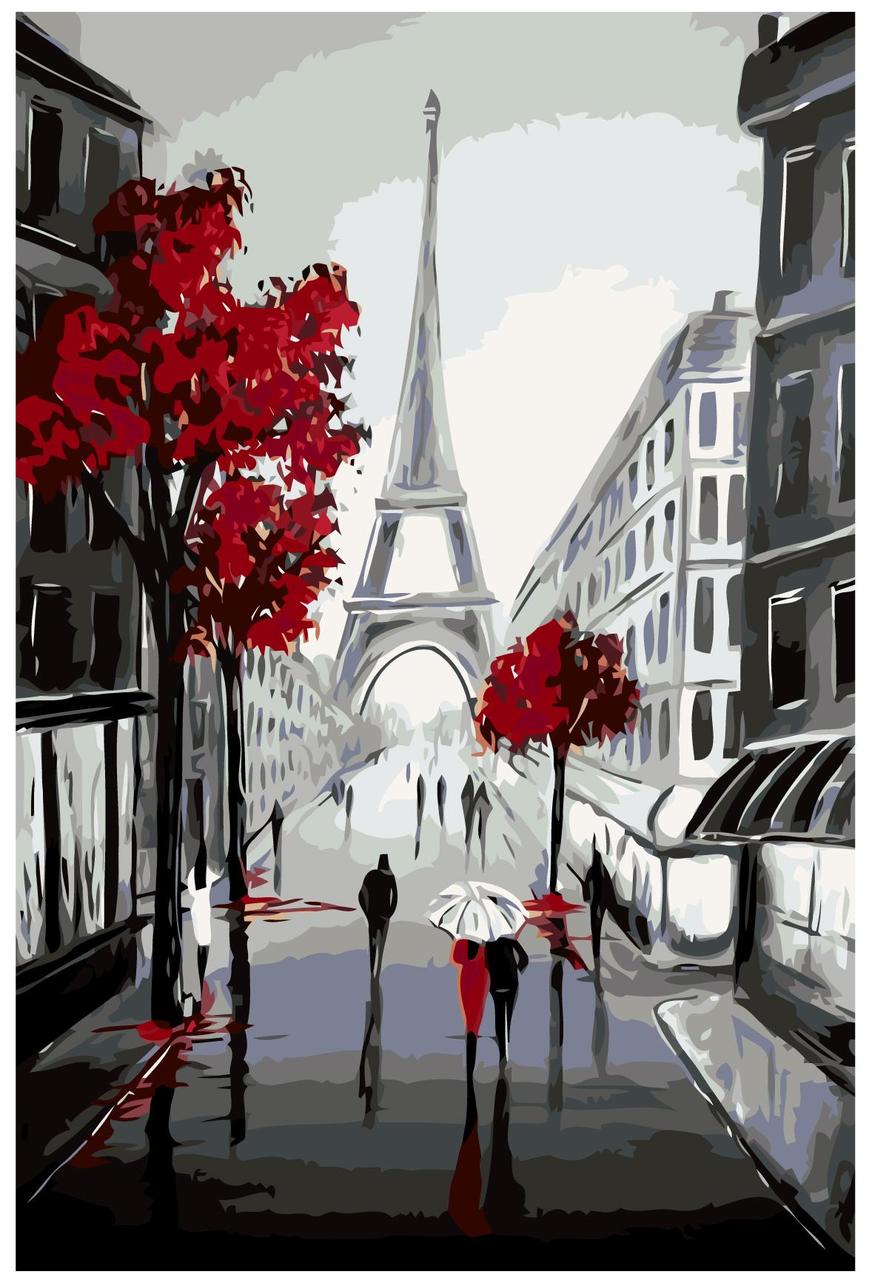Рисование по номерам Осень в Париже 40 x 60 | RO80 | SLAVINA - фото 1 - id-p206626528