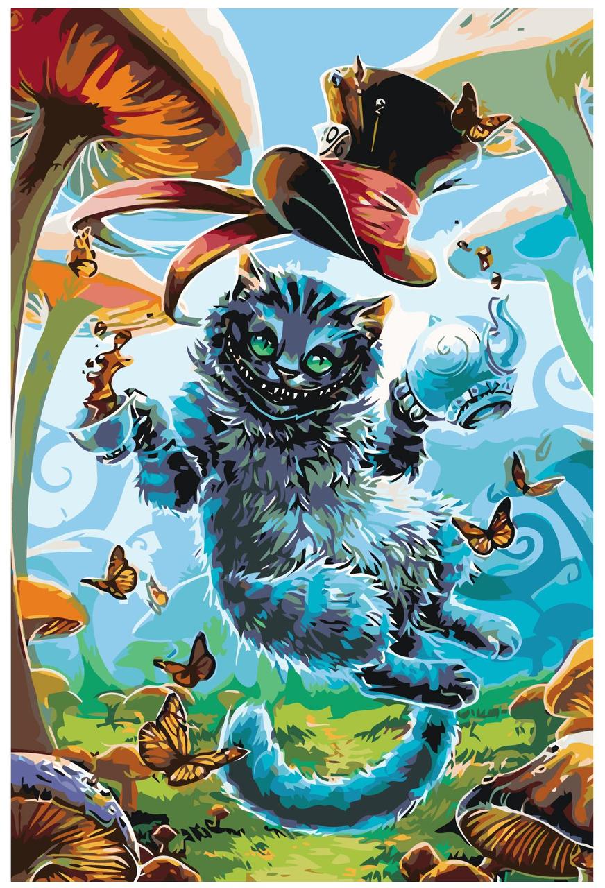 Картина по номерам  Чеширский кот Алиса в стране чудес 40 x 60 | A444 | SLAVINA