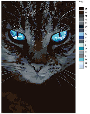 Картина по номерам Кот с голубыми глазами 40 x 60 | A452 | SLAVINA, фото 2