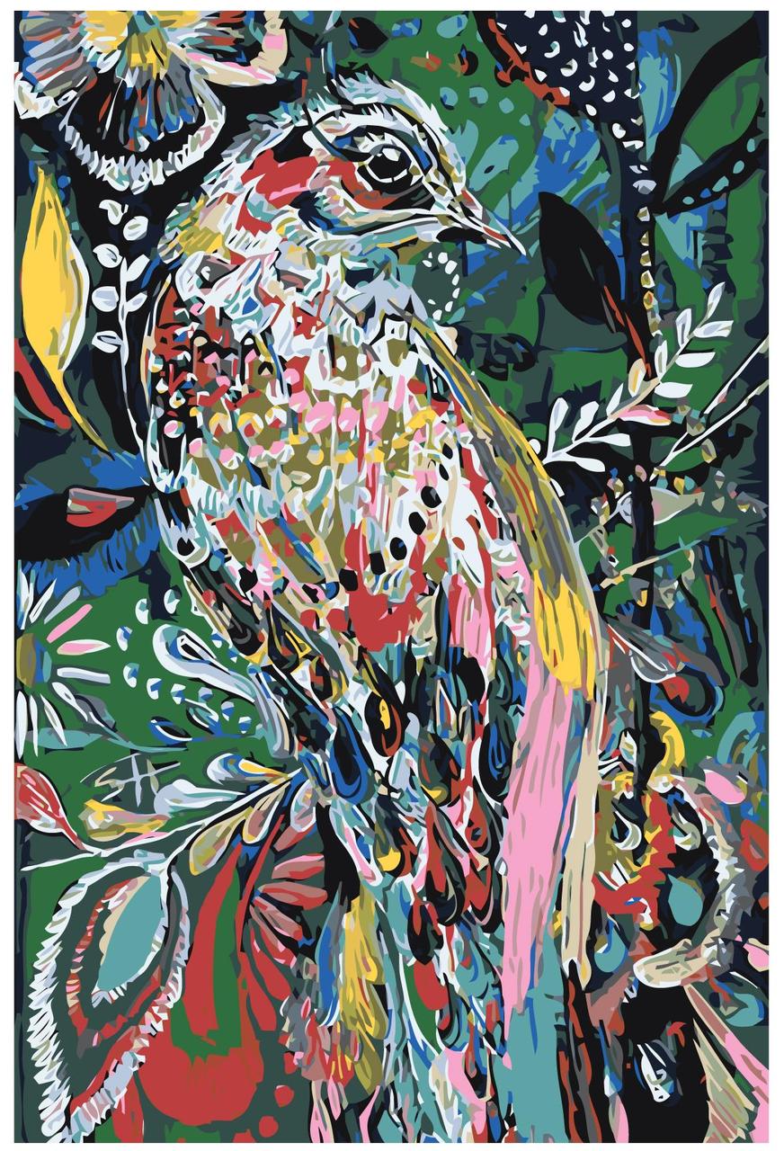 Живопись по номерам Райская птица Иллюстрация 40 x 60 | A478 | SLAVINA - фото 1 - id-p206626558