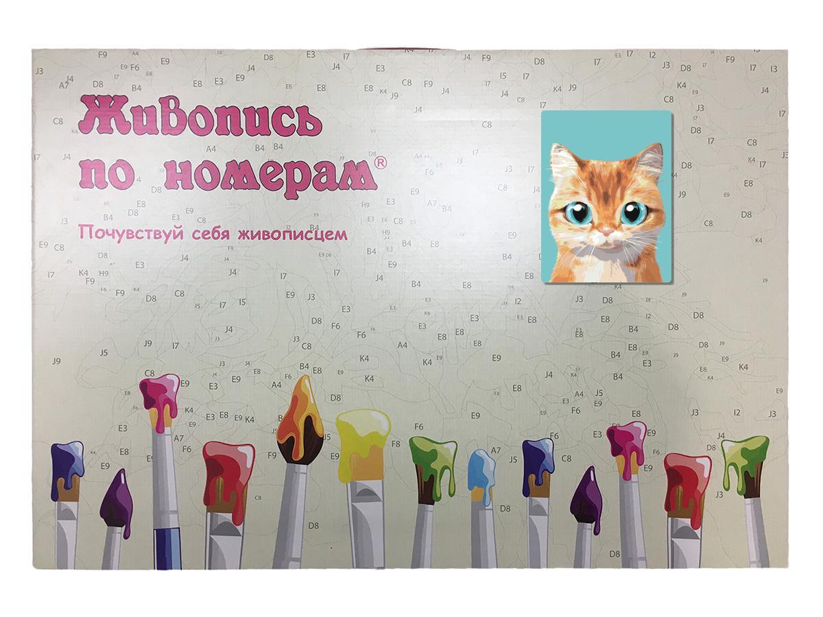 Раскраска по номерам Рыжий котенок 30 x 40 | A573 | SLAVINA - фото 3 - id-p206627612