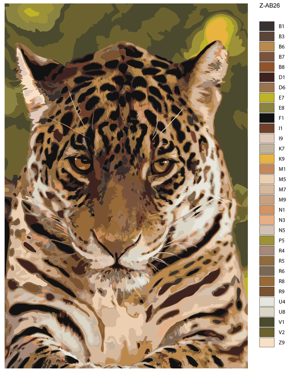Картина по номерам Леопард 40 x 60 | Z-AB26 | SLAVINA - фото 2 - id-p206626585
