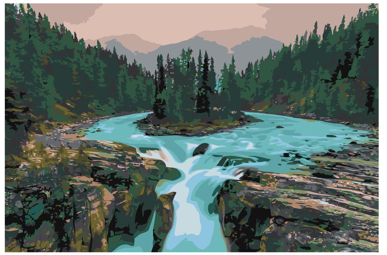 Картина по номерам Национальный парк Джаспер Канада 40 x 60 | Z-AB393 | SLAVINA - фото 1 - id-p206626728