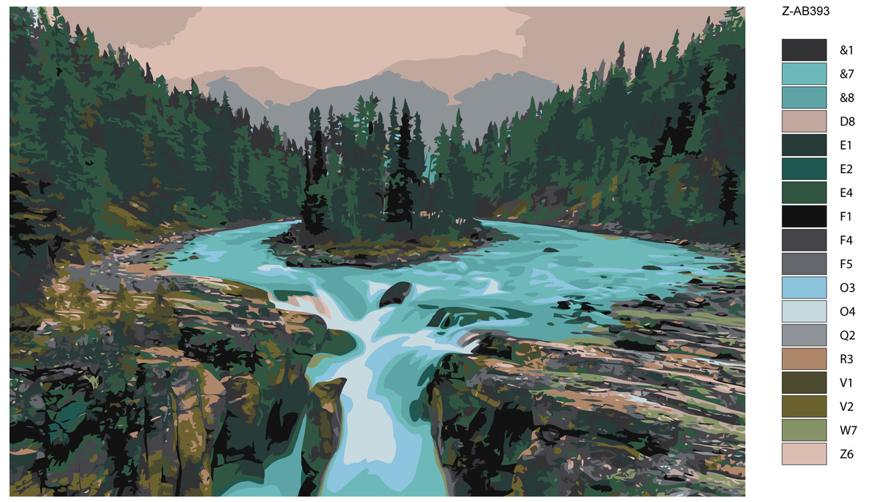 Картина по номерам Национальный парк Джаспер Канада 40 x 60 | Z-AB393 | SLAVINA - фото 2 - id-p206626728
