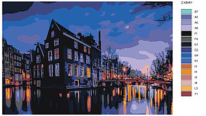 Картина по номерам Ночной Амстердам 40 x 60 | Z-AB461 | SLAVINA, фото 2
