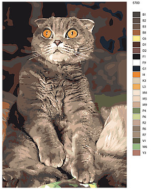 Картина по номерам Удивленный кот 40 x 60 | Z5700 | SLAVINA, фото 2
