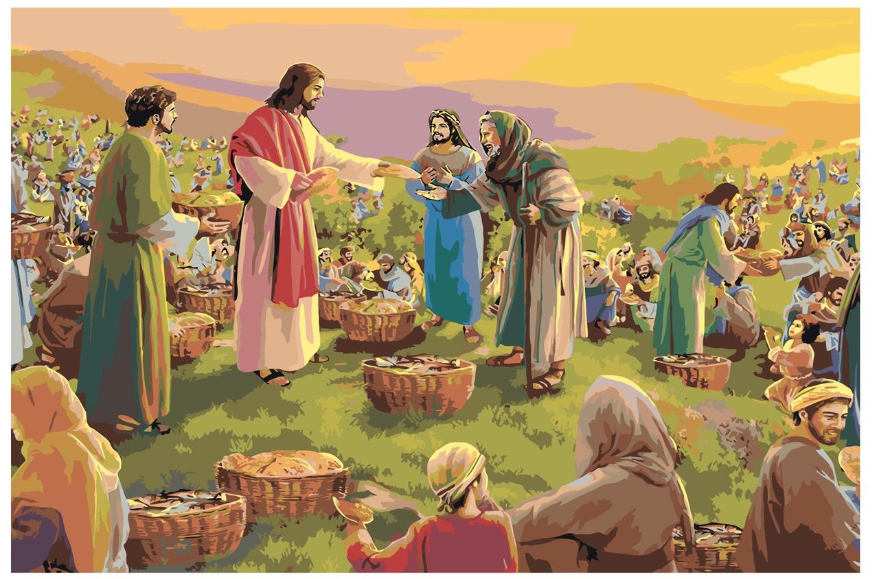 Картина по номерам Чудеса Иисуса Христа 40 x 60 | zhas231019-1-4060 | SLAVINA - фото 1 - id-p206626763