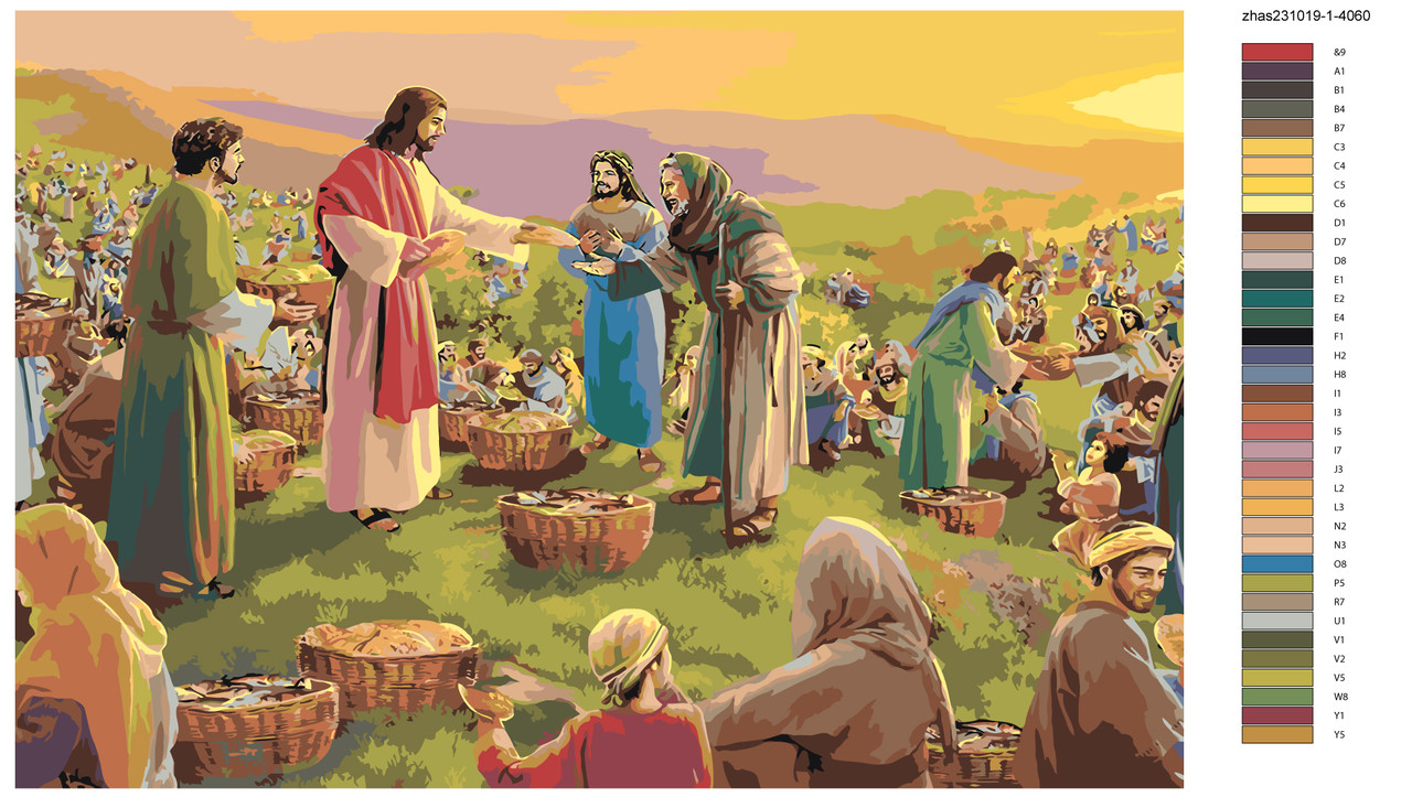 Картина по номерам Чудеса Иисуса Христа 40 x 60 | zhas231019-1-4060 | SLAVINA - фото 2 - id-p206626763