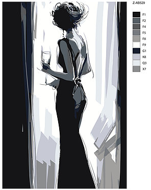 Рисование по номерам Девушка у окна 40 x 60 | Z-AB529 | SLAVINA, фото 2