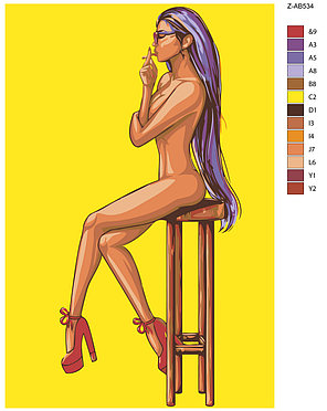 Картина по номерам Девушка с сигаретой 40 x 60 | Z-AB534 | SLAVINA, фото 2