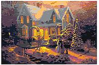 Живопись по номерам Рождественский домик 40 x 60 | Z-AB559 | SLAVINA