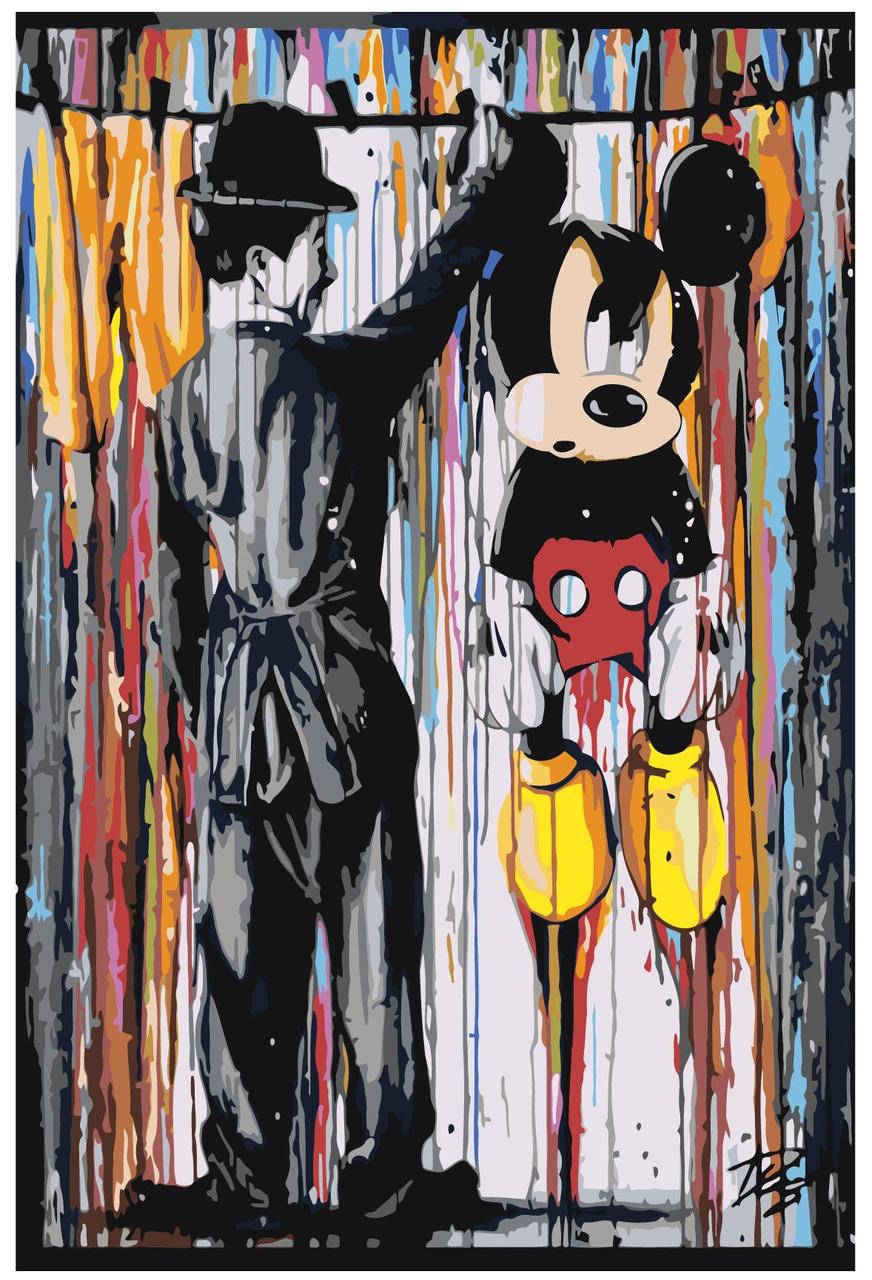 Картина по номерам Чарли Чаплин и Микки Маус 40 x 60 | zai5154251 | SLAVINA - фото 1 - id-p206626849