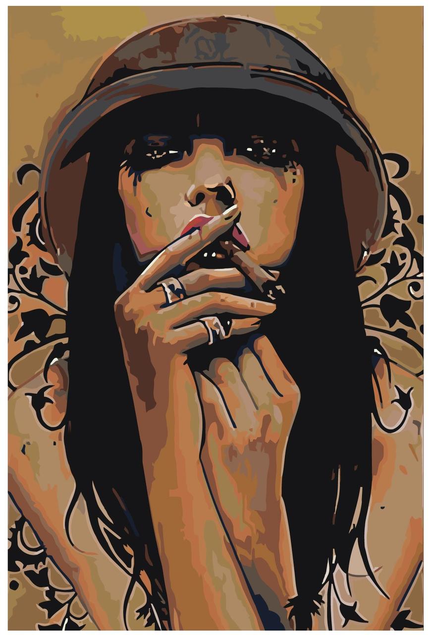 Картина по номерам Девушка с сигаретой 40 x 60 | EL006 | SLAVINA - фото 1 - id-p206626873