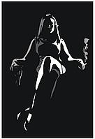 Живопись по номерам Девушка в тени с пистолетом 40 x 60 | PA214 | SLAVINA
