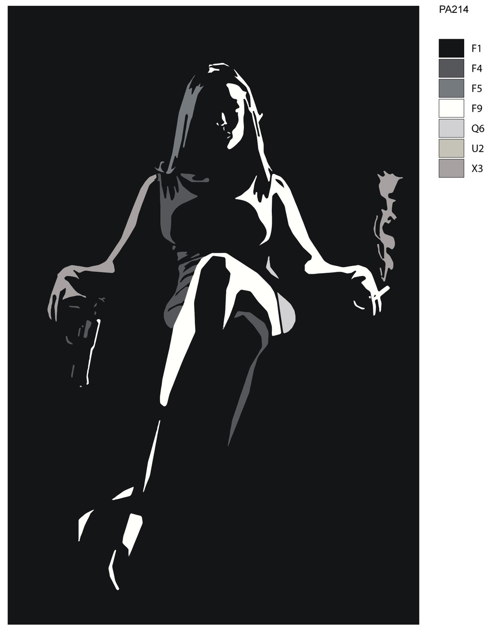 Живопись по номерам Девушка в тени с пистолетом 40 x 60 | PA214 | SLAVINA - фото 2 - id-p206626900