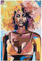 Живопись по номерам Африканская красавица 40 x 60 | RO233 | SLAVINA