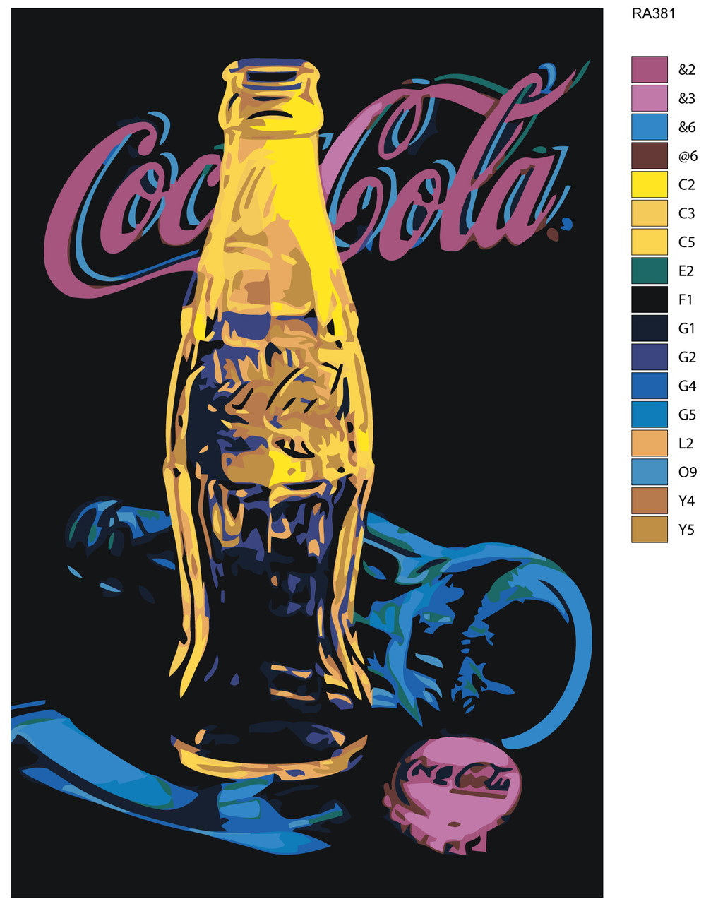 Живопись по номерам Кока-кола 40 x 60 | RA381 | SLAVINA - фото 2 - id-p206626957