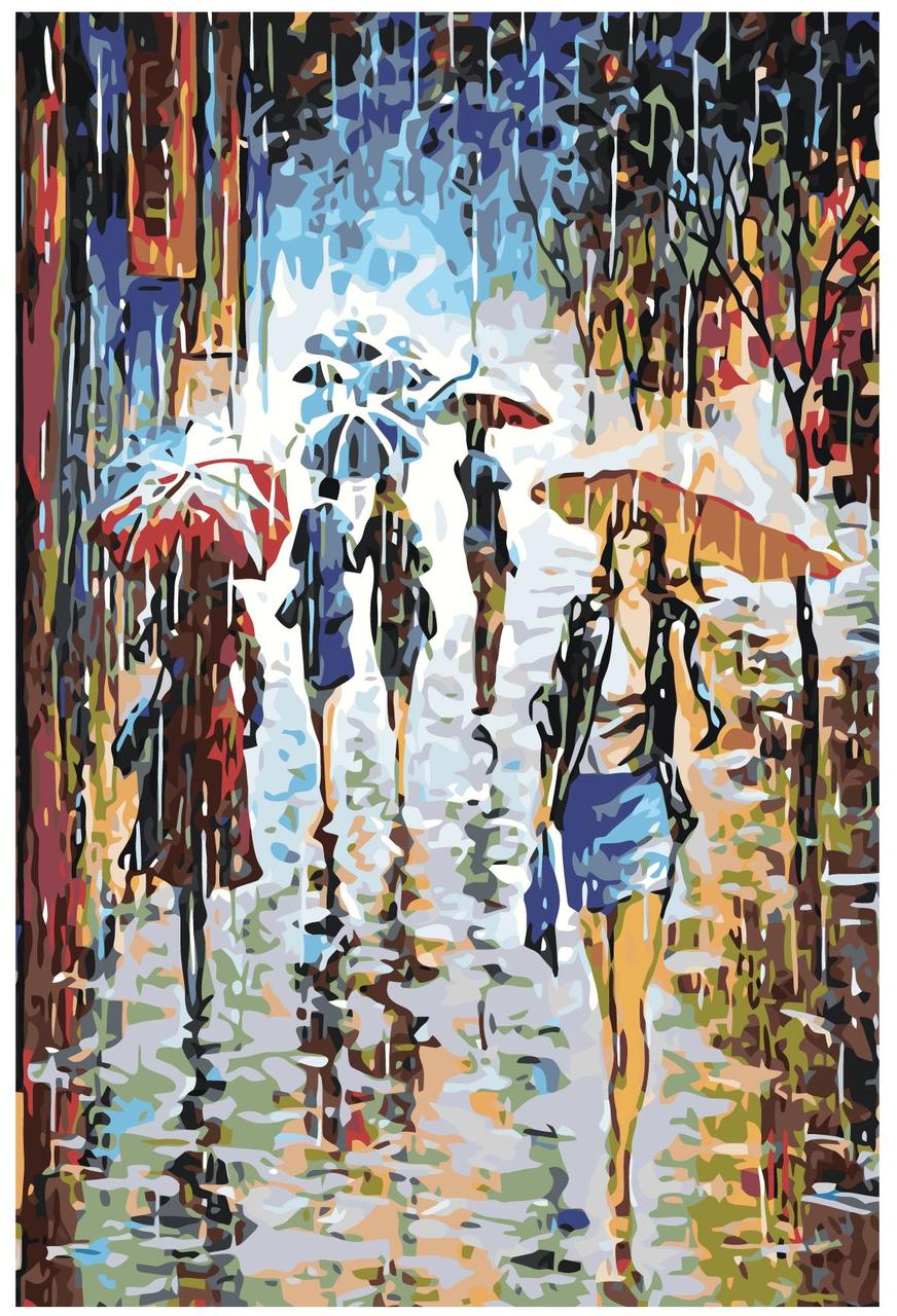 Картина по номерам Дождливый день в городе 40 x 60 | RO29 | SLAVINA