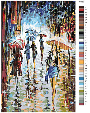 Картина по номерам Дождливый день в городе 40 x 60 | RO29 | SLAVINA, фото 2