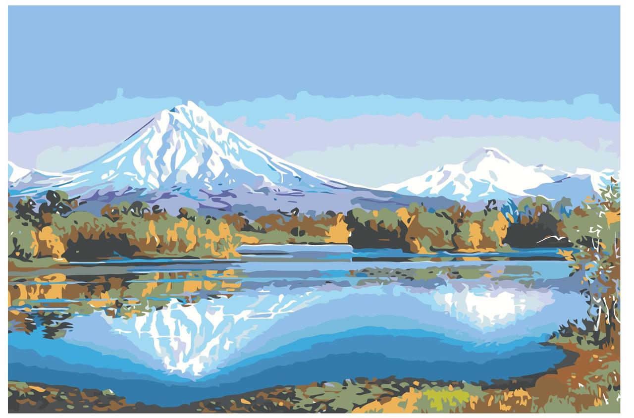 Картина по номерам Горное озеро 40 x 60 | Z-Z249 | SLAVINA