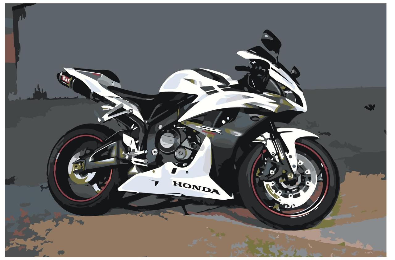 Картина по номерам Мотоцикл Хонда 40 x 60 | Z-Z2263 | SLAVINA - фото 1 - id-p206627041
