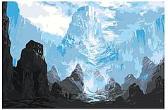 Картина по номерам Величественные горы Фэнтези 40 x 60 | Z-NA137 | SLAVINA