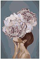 Картина по номерам Девушка-цветок 40 x 60 | ELLU03 | SLAVINA