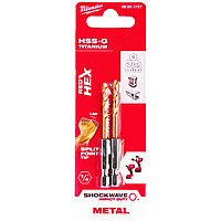 Сверло по металлу 3,5х69 мм (2 шт) Shokwave Red Hex HSS-G Tin Milwaukee (48894707)