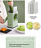 Многофункциональная овощерезка Vegetable Сutter / Механический слайсер с тремя насадками, фото 8