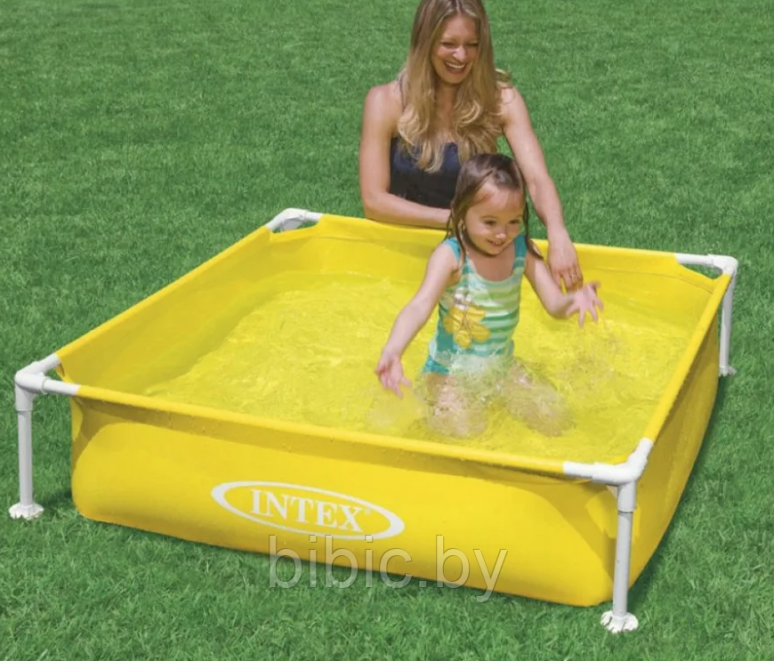 Детский каркасный бассейн Mini Frame квадратный,интекс intex 57173NP плавательный для купания плавания детей - фото 5 - id-p206628256