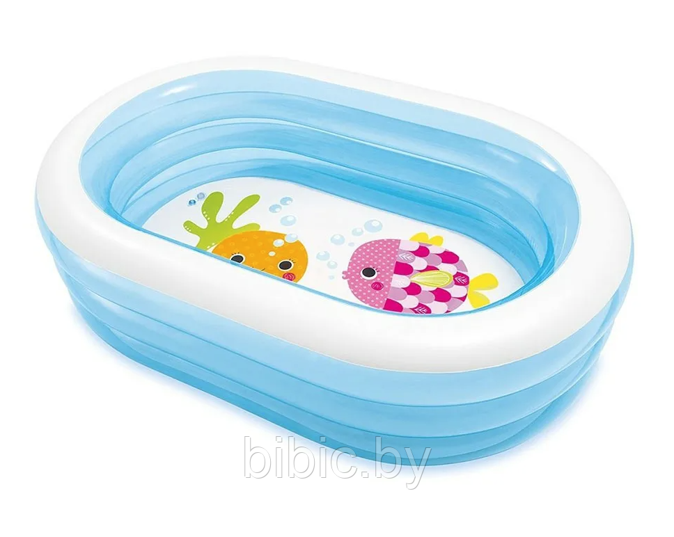 Детский надувной бассейн Дельфинчик овальный интекс intex 57482NP плавательный для купания плавания детей малы - фото 3 - id-p206628507