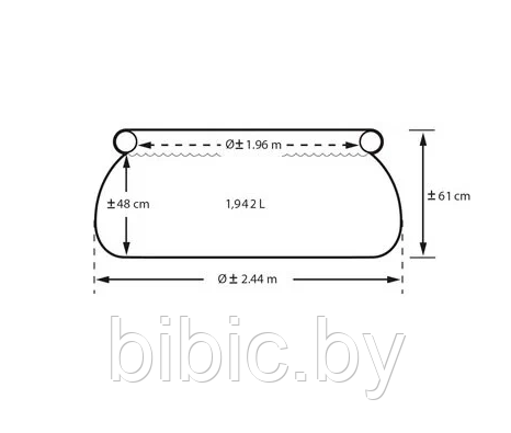 Надувной бассейн Easy Set для всей семьи круглый,интекс intex 28106N плавательный для купания детей и взрослых - фото 3 - id-p206628621