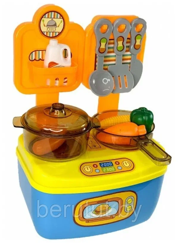 Кухня детская игровая, кухня-чемоданчик игровой набор 18 предметов - фото 2 - id-p206628730