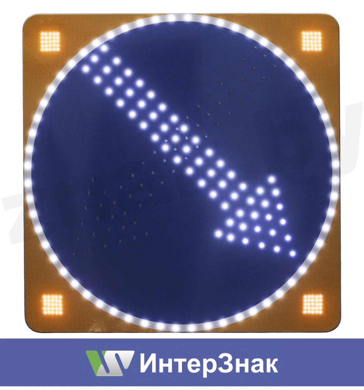 Универсальный светодиодный дорожный знак с переключателем и стробоскопами - фото 2 - id-p88288905