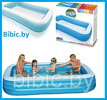 Семейный надувной бассейн Famely ,интекс intex 58484NP плавательный для плавания купания детей и взрослых