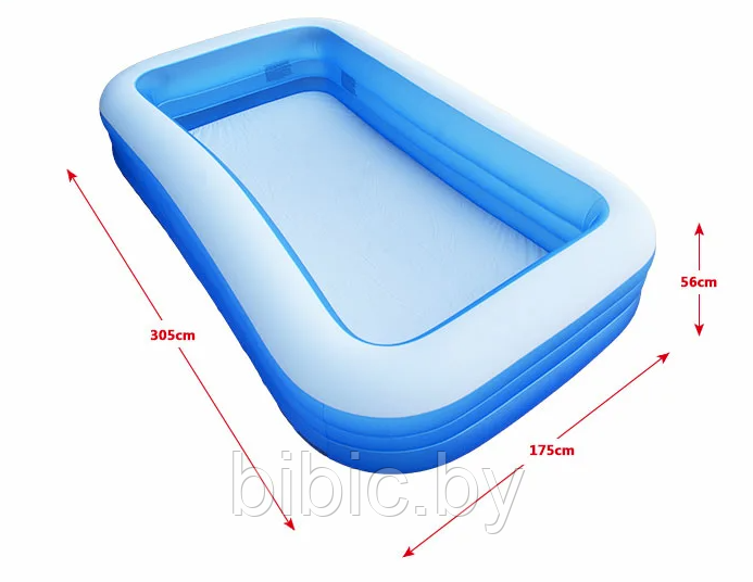 Семейный надувной бассейн Famely ,интекс intex 58484NP плавательный для плавания купания детей и взрослых - фото 2 - id-p206628746