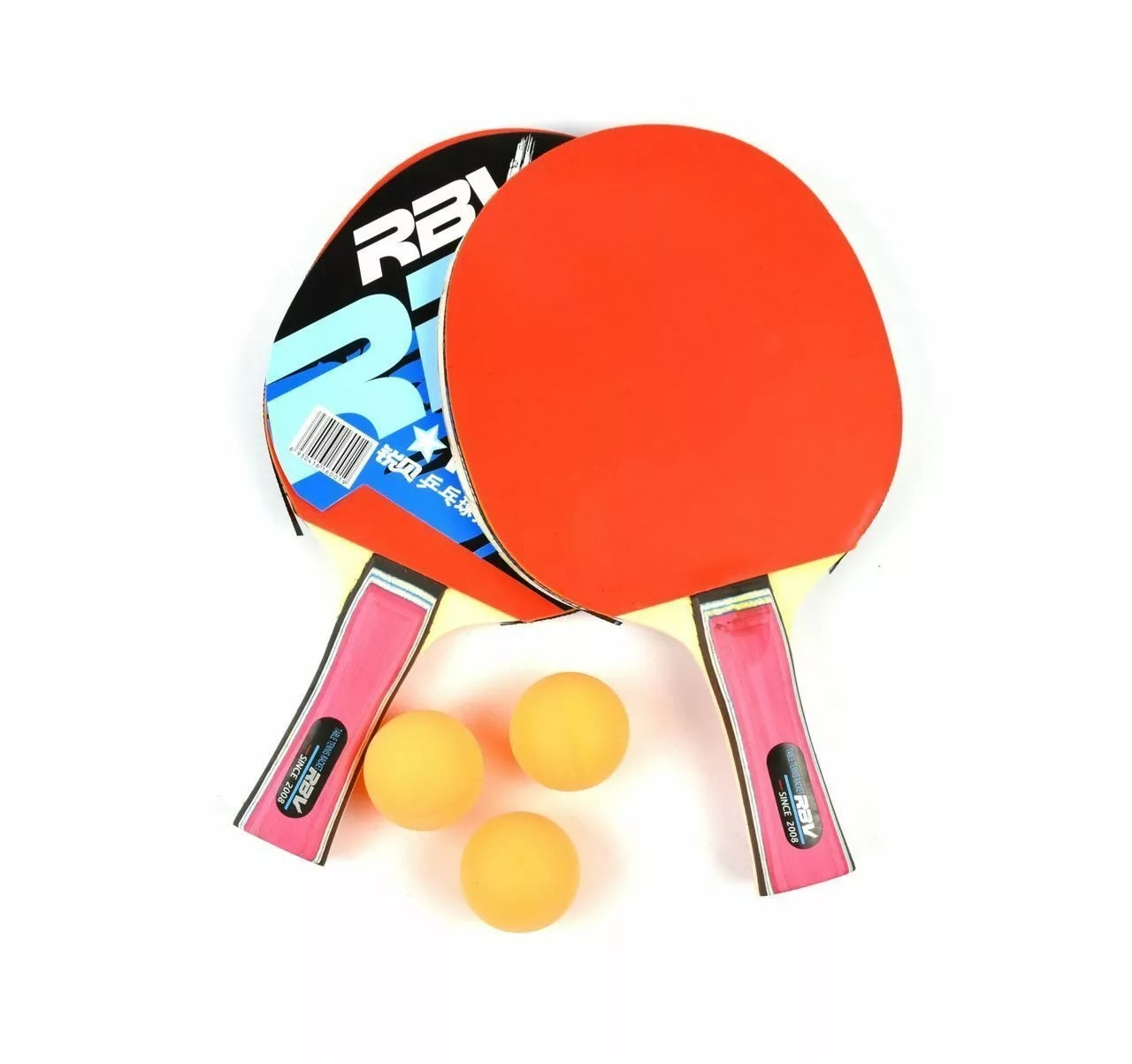 Набор для настольного тенниса RBV (2 ракетки, 3 шарика), в чехле, CLIFF 0003Н - фото 1 - id-p206628780